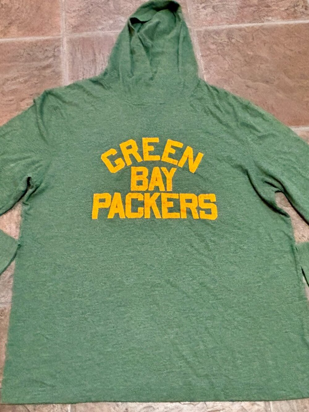 NFL Team Apparel Green Bay Packers Hooded Long Sleeve T-Shirt Size XL ***Shippi
